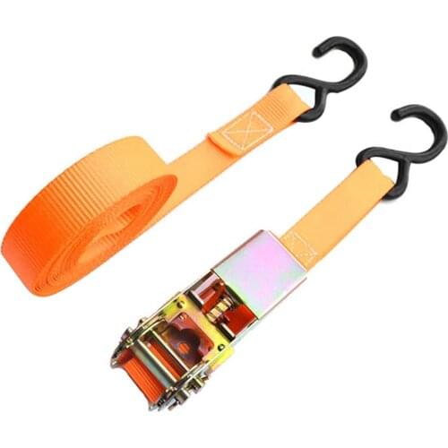 5M Buckle Tie-Down Belt Ratchet Tie Down Strap With Metal Buckle 8-shaped Hook Brake Strap Binding Belt For Car Motorcycle Bike