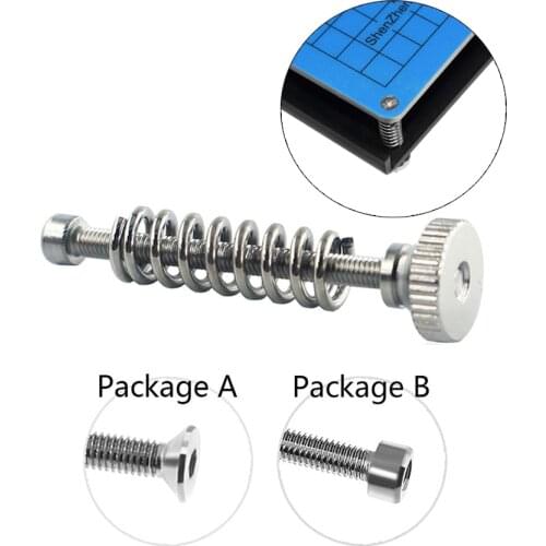 5pcs/lot 3D printer Leveling components M3 screw Leveling spring Leveling knob suite for 3D printer Heating Bed parts