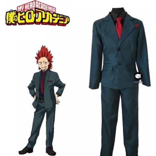 Anime My Hero Academia Boku no Hero Academia Eijiro Kirishima Cosplay Costume School Uniform Any Size