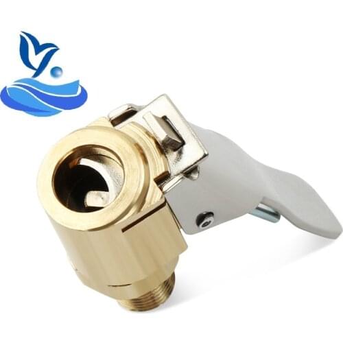 Car Auto Brass 8mm Tyre Wheel Tire Air Chuck Inflator Pump Valve Clip Clamp Connector Adapter Car Accessories For Compressor