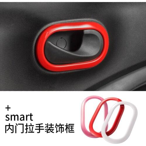 For Mercedes Smart fortwo forfour 2015-2020 Car covers,Car-Styling High-quality ABS Chrome car inner handle decorative frame