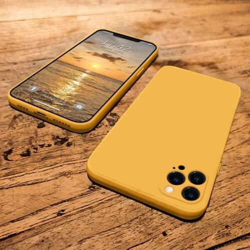 SGO Original Square Liquid Silicone Phone Case For iPhone 13 12 11 Pro Max Mini XS XR X 8 7 Plus SE 2020 Soft Thin Cover funda