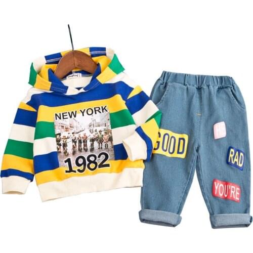 Baby Fashion Cotton Clothing Suits Children Boys Printing 2 Pcs/Suits Style Toddler Sport Clothes Sets Tracksuits 1 2 3 4 Ages