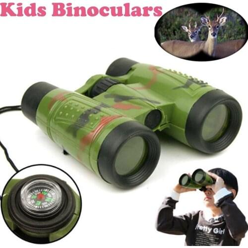 Kids Magnification Toy Binocular Telescope + Neck Tie Strap Lens Educational Toy Climbing Tools Travelling Children Toys