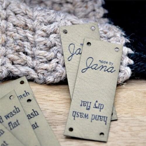 Custom Labels , Leather labels for knitted and crocheted items ,Knitting Clothing Labels,Product Tags