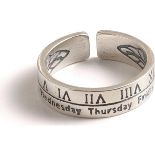 Etro High-quality 925 Sterling Silver rings for women numbers fine Jewelry Thai Silver Allergic Personality Arrow Opening Rings