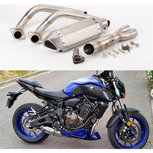 MT07 front pipe Motorcycle Exhaust Muffler Modified Front Pipe Slip-On Muffler Exhaust For MT-07 2014 2015 2016 2017 2019 FZ07