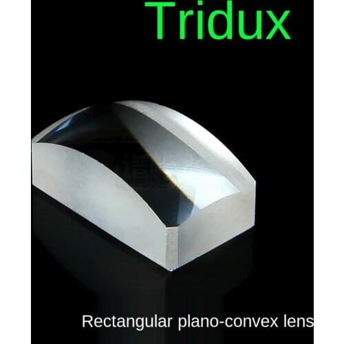 Quartz material cold processed D14.8F25.7 rectangular plano-convex lens with high precision and high light transmission