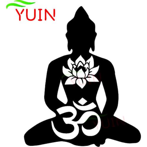 Buddha Fashion Car Sticker Motorcycle Fashion Sticker Personality Creative PVC Waterproof Decal Black/White/Red/Laser/Silver