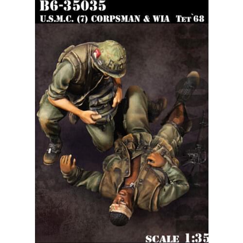 U.S. CORPSMAN WIA 1/35 Resin Model Kit
