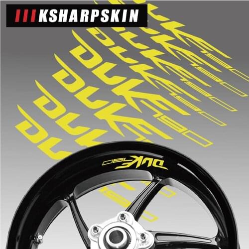 Motorcycle trie front and rear custom interior side decal wheel rim decorative reflective logo stickers for Duke 790 sticker