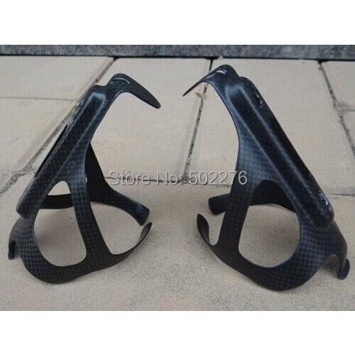 New Carbon Matt MTB Mountain Road Cyclocross TT Bike water Bottle cage bicycle Holder for all Cycling - 2 Pcs ( CG033 )