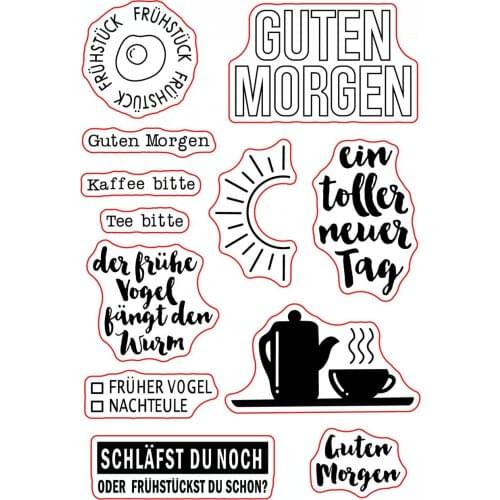 German words Clear Silicone Stamp/Seal for DIY scrapbooking/photo album Decorative clear stamp sheets ST0625