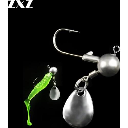 5PCS/Lot Fishing Round Shape Ball Jig Head Hook 2g 4g High Carbon Steel Hooks Jighead Weight with Rotation Ring Spoons Fishhooks