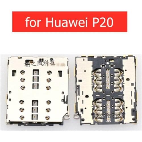 For Huawei P20 SIM Card Reader Card Slot Tray Holder Connector Socket Replace Repair Spare Parts