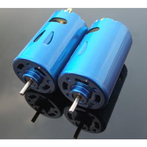 1pc Super Speed Blue Shell 550 DC MOTOR with Fan High Torque Ferromagnetic Model Car Ship Power Motor DIY Technology Making