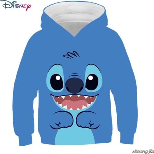 3D Printed Sweatshirts Men Women Children Fashion Casual Lilo Stitch Hoodies Pullover Long Sleeve Streetwear Boy Girl Kids Coat