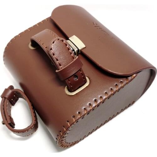 Vintage Tail Bag With Lid Bicycle Leather Mountain Road Death Coaster Bike Brown Black Strong Durable Buckle Cycling Part