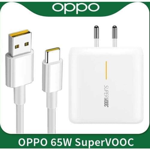 OPPO 65W Super VOOC Charger Find Apply to OPPO Find X2 Pro Reno ace 3 Reno 4 Pro 2z 2f 10x zoom Find x a5 a9 USB Type-C Cable