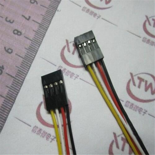 10pcs 4P-4P female to female two-headed dupont line dupont cable 30 cm long spacing of 2.54 mm