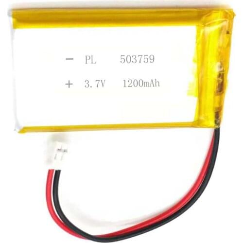2/5/20/200/1000/10000pcs 3.7V 1200mAh 503759 Li Lithium Polymer ion Battery with 2.0mm JST