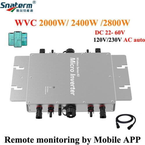 2800W/2400W/2000W MPPT Solar PV Grid Tie Smart Micro Inverter Inversor DC18V-50V to AC110V-230V 50HZ/60HZ waterproof IP55