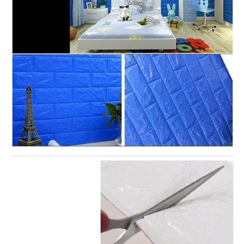 3D Brick Wall Stickers Wallpaper Decor Foam Waterproof Wall Covering Wallpaper For Kitchen Living Room DIY Background