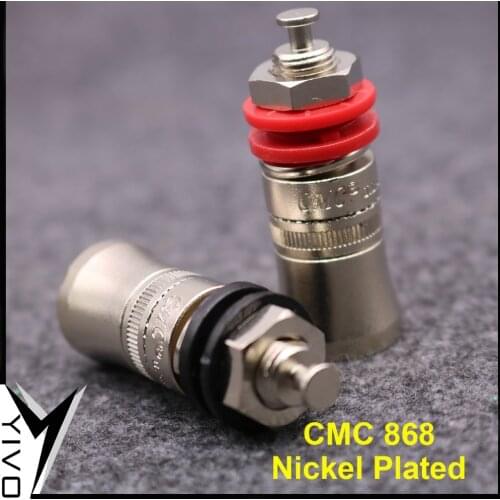 4pcs Price 868S HIFI DIY Pure copper nickel plated Electronic Banana Plug Female Socket Binding Post Terminal Connector