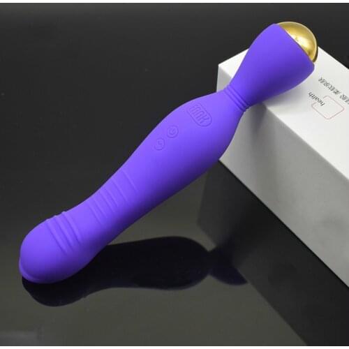 Anal Dildo Silicone Wand Vibrator Powerful Usb Recharge Double Head Vibrating Anal Plug Clit Masturbate Prostate Massager L1