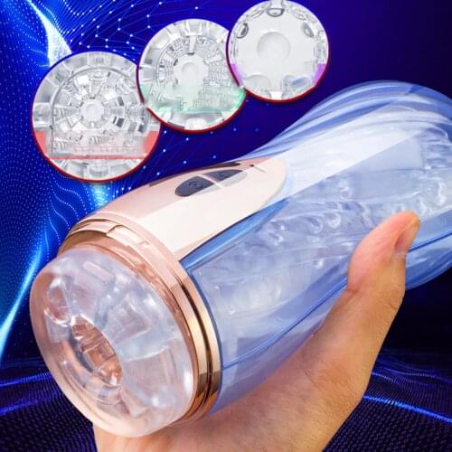 Automatic Interactive Voice Masturbators Vagina Masturbadores Vibrating Male Pussy Sex Toys Silicone Pussy Masturbation Shop Toy