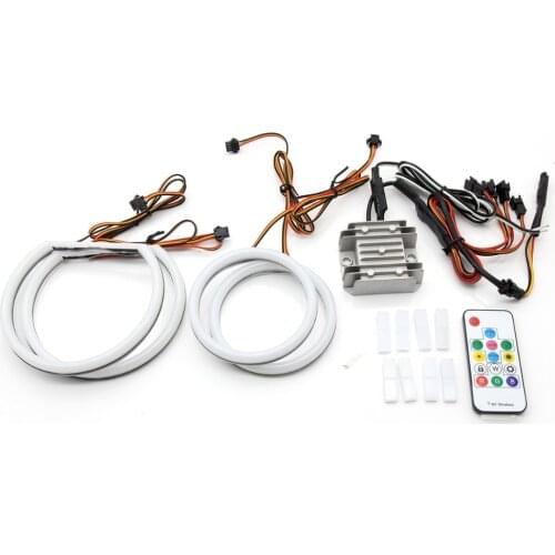 RGBW Angel Eye Revolving Light LED Sequential Flowing Cotton Wireless Control For 1 3 5 Series BMW E81 E82 E87 E88 E90 E60 E61