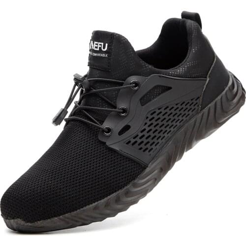 Mens Outdoor Breathable Mesh Steel Toe Protective Work Shoes Boots Men Puncture Proof Safety Shoes