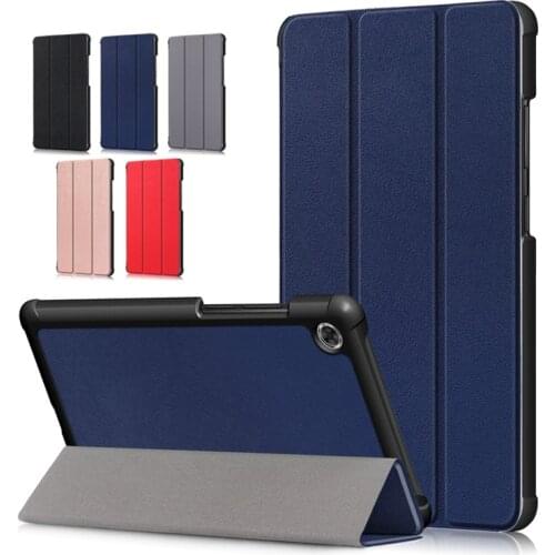 Tablet cover For Lenovo tab M 7 M7 TB-7305X TB-7305I TB-7305F PU Leather Hard Plastic Tri-Folding For Lenovo Tab M7 TB-7305 Case