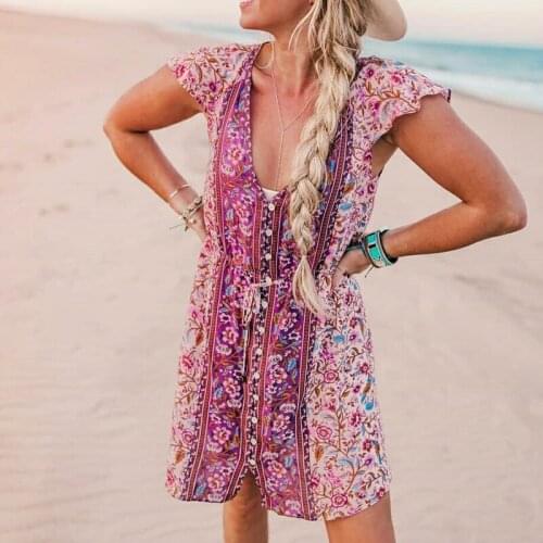 BOHO INSPIRED Gypsy Playdress dress 2020 rayon orange summer Dresses mini women dresses long sleeve party BOHO Dress vestidos