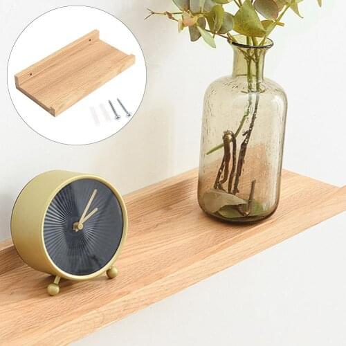 Wood Living Room Wall Mounted Storage Shelf Rack Display Bookcase Home Decor Wood Wall Shelf for living room