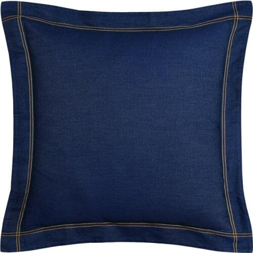 DUNXDECO Cushion Cover Decorative Pillow Case Vintage Industry Style Thin Jean Artistic Sofa Chair Bedding Coussin
