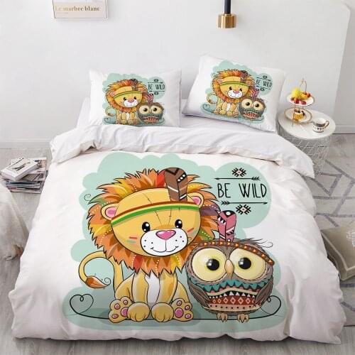 Classic 3D Duvet Cover Set Comforter Bedding Set Twin King Queen Double Single Size Red Cartoon Design Custom Bedclothes