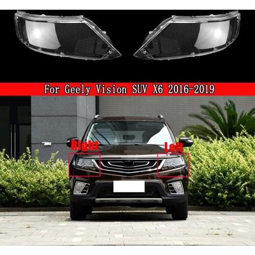 Headlamp Lampshade Lampcover Head Lamp Light Glass Lens Shell Caps For Geely Vision SUV X6 2016-2019 Car Front Headlight Cover