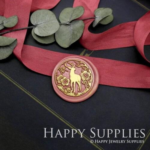 Round Plum Blossom Deer Metal Stamp Wedding Wax Seal Stamp Sealing Wax Stamp