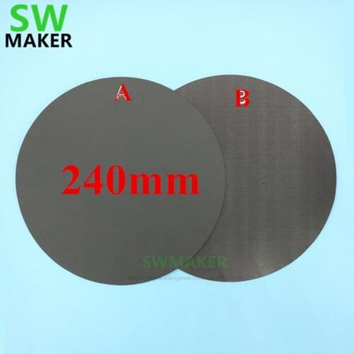 240mm Round Magnetic adhesive Print Bed Tape Print Sticker FlexPlate for DIY Kossel / Delta Anycubic 3D Printer parts