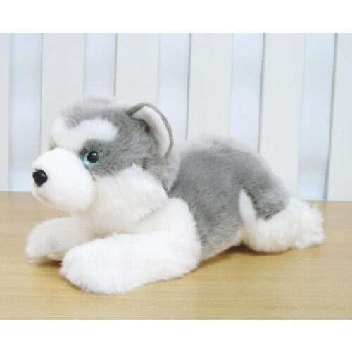 Lovely prone husky dog plush toy simulation husky dog soft doll kids toy birthday gift b1899