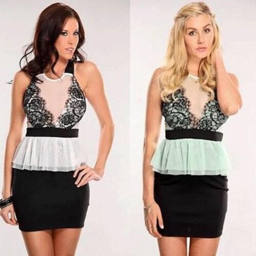 New Arrival Lotus Leaf Dress 3S2192 Fashion Sexy Mini Dress Women Sexy Nighty Dress