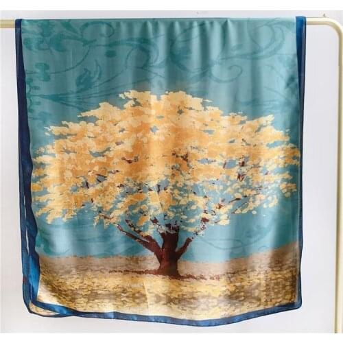 New Design Brand Summer Silk Scarf Women Fashion Print Spring Winter Warm Lrage Scarves Hijabs Lady Pashmina Foulard Bandana