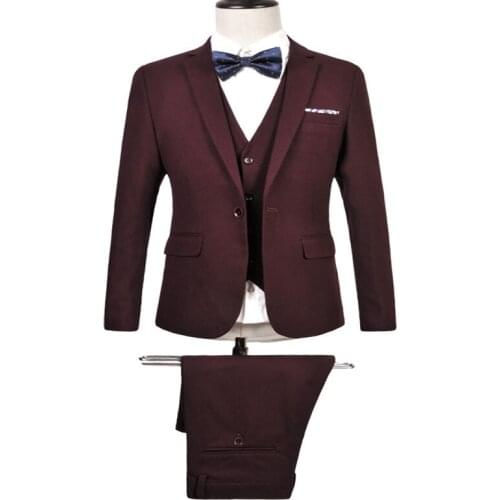 Solid 2020 Mens New Suits With Pants and Vest Groom Tuxedo Dress 3 Pieces Slim Fit Formal Man Suit Party Wedding Prom Jacket 520