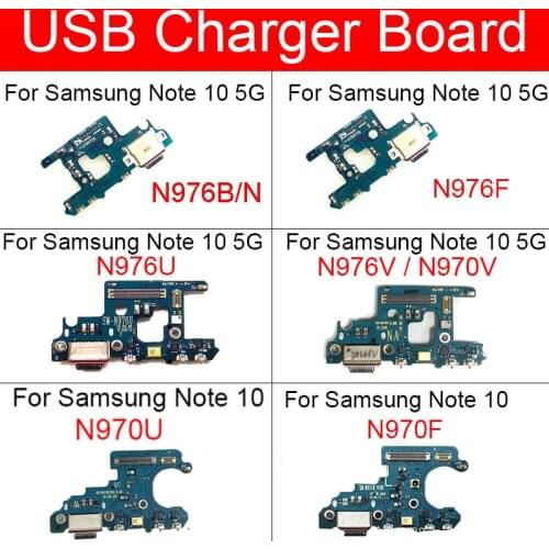 USB Charging Port Jack Board For Samsung Galaxy Note 10+ Plus Lite N970F N970U N976V N970V N976B/N N976F N976U N9750 N975U N770F