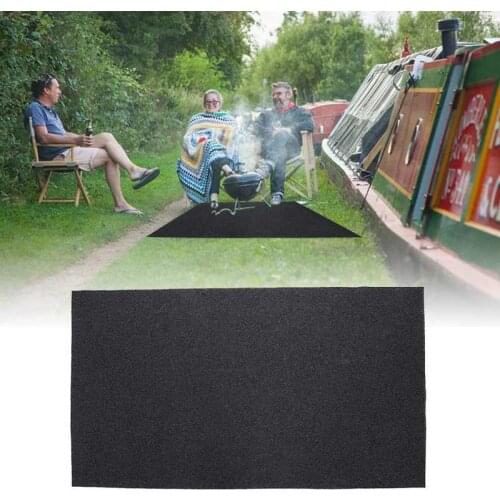 Portable Waterproof Fireproof Heat Resistant BBQ Gas Grill Splatter Mat Mat Backyard Floor Protective Rug Camping Tool