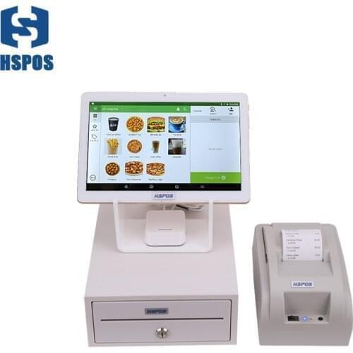 Free shipping Android POS Machine 10inch WITH 58mm thermal Receipt Printer Build in WIFI