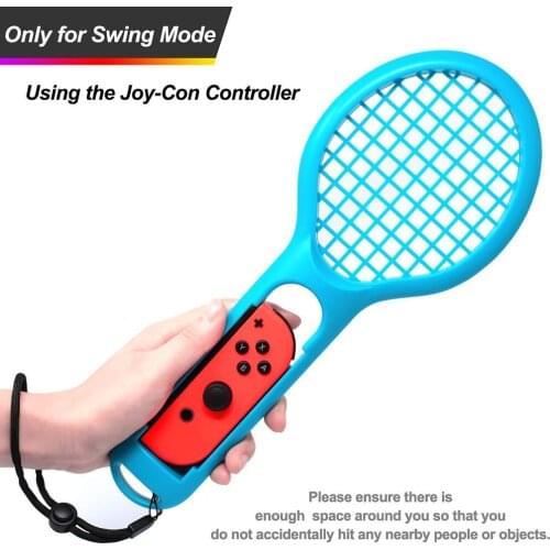 1 Pair Tennis Racket Racquet Motion Sensing Fun Game Tennis Racket Accessories Fit For Nintendo Switch NS Joy-Con Controllers