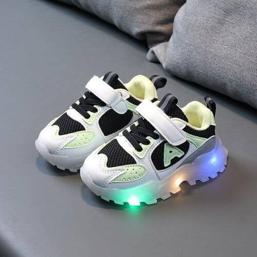 Size 21-30 Children LED Sneakers with Light Up Sole Baby Led Luminous Shoes for Girls /Glowing Lighted Shoes for Kids Boys