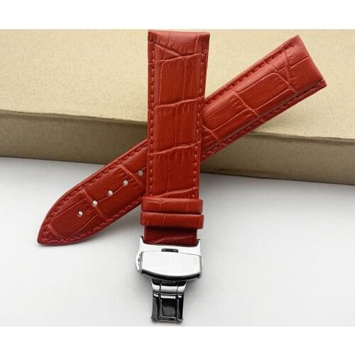 14/16/18/19/20/21/22/23/24mm Genuine Leather Watch Band for Frederique Constant Stainless Steel Buckle Strap Wrist Belt Bracelet